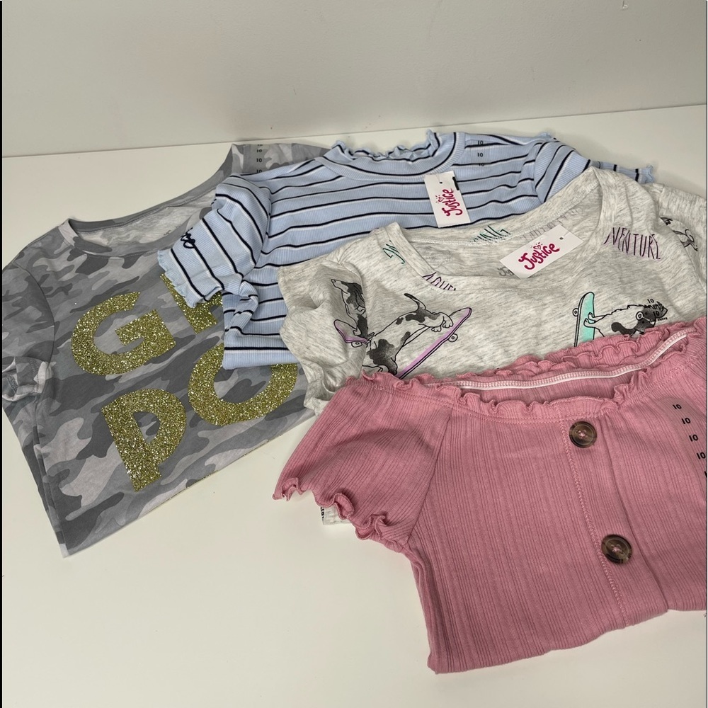 Justice lot of 4 tops size 10